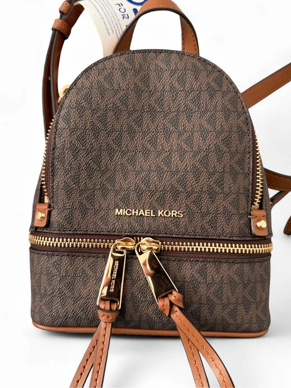 Michael Kors Rhea Mini Logo Backpack Brown NWT